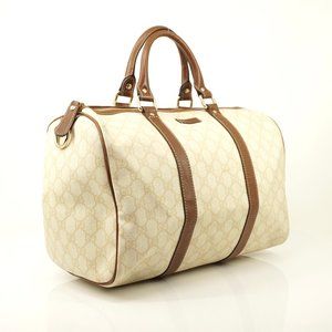 Auth Gucci Gg Satchel Bag Beige Coated #N0078C76